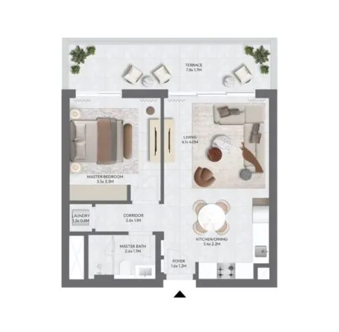 emaar-golf-point-floorplan_1BDR